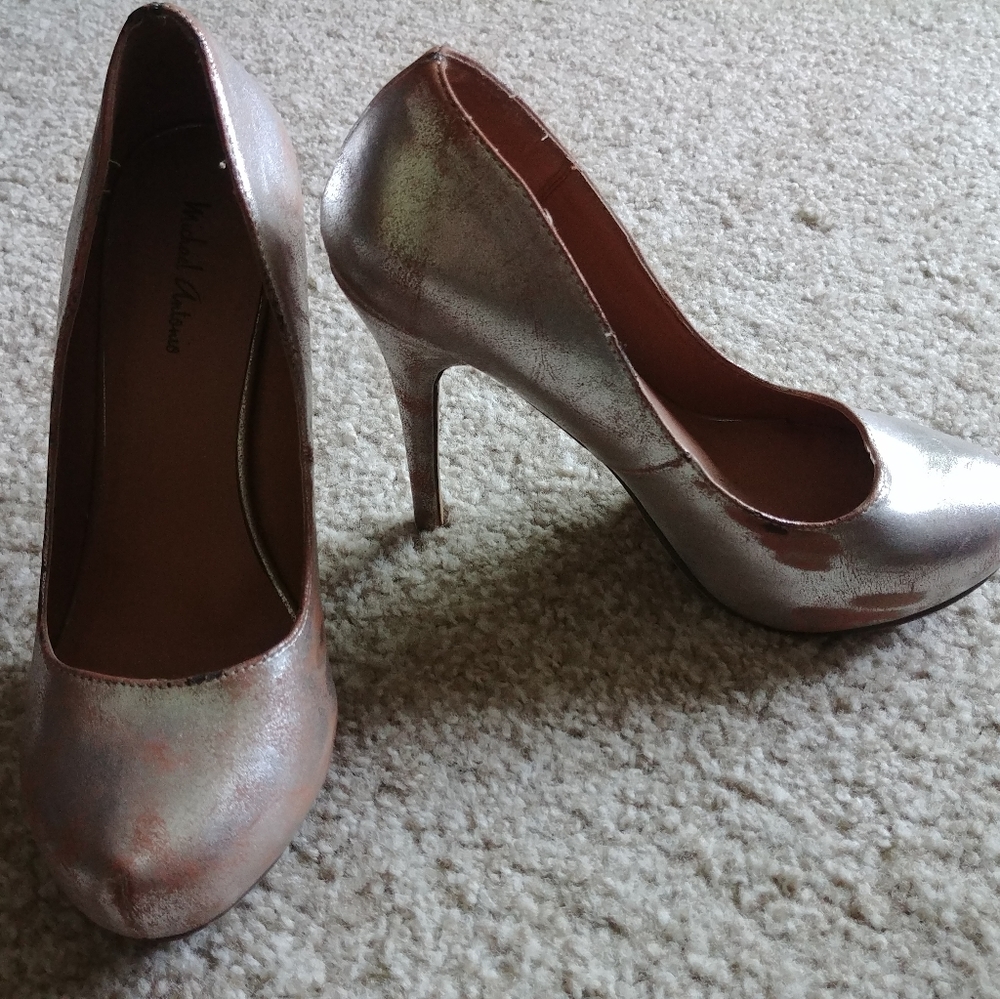 Silver High Heels